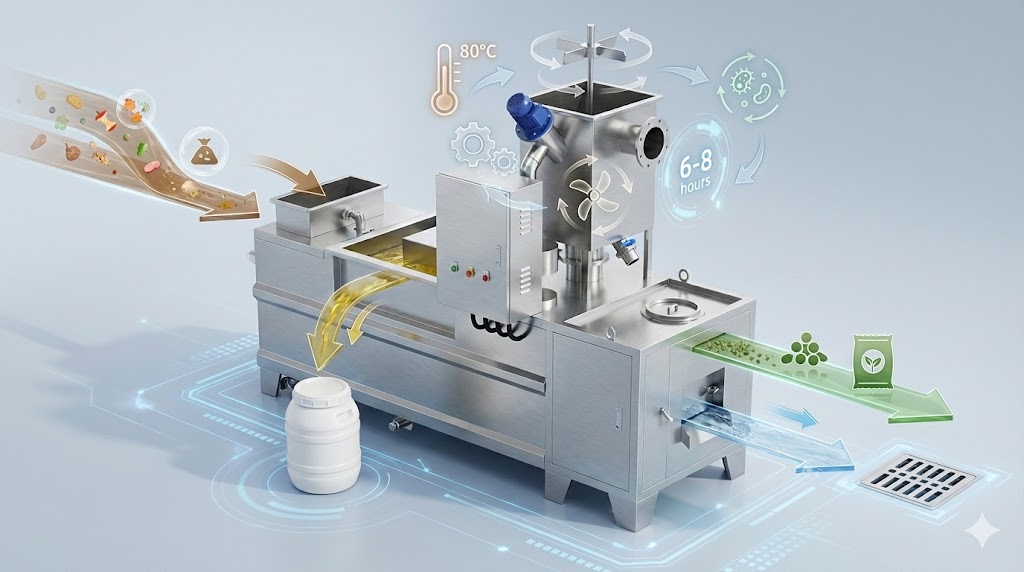 High-Temperature Aerobic Sludge-to-Fertilizer Grease Trap